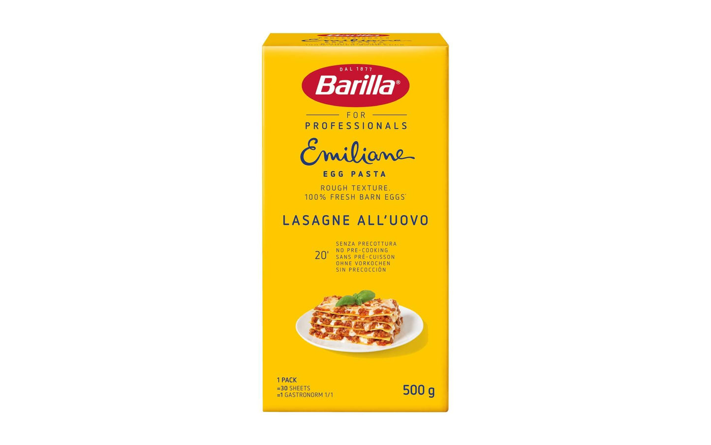 Barilla Chef Lasagne 30 lapos tojásos tészta 500g